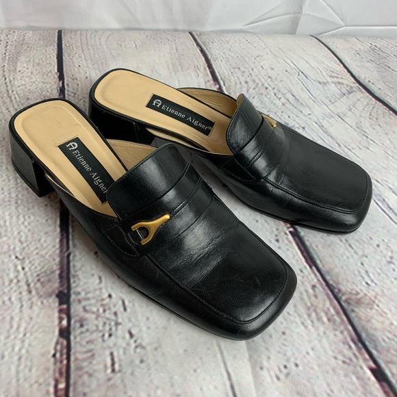 Etienne aigner mules Clearance